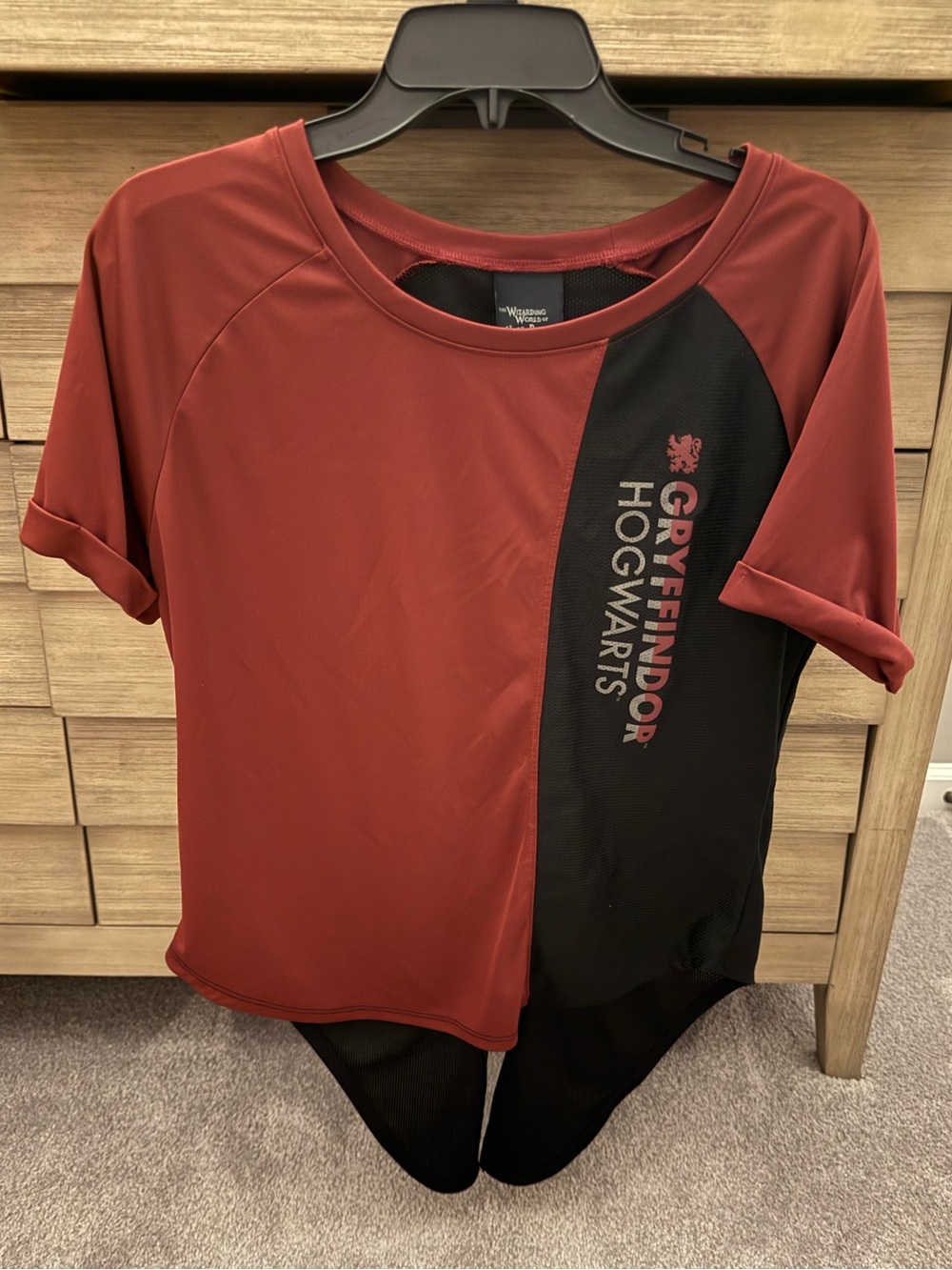 Gryffindor Two-Tone Red & Black Short Sleeve Women's Tee